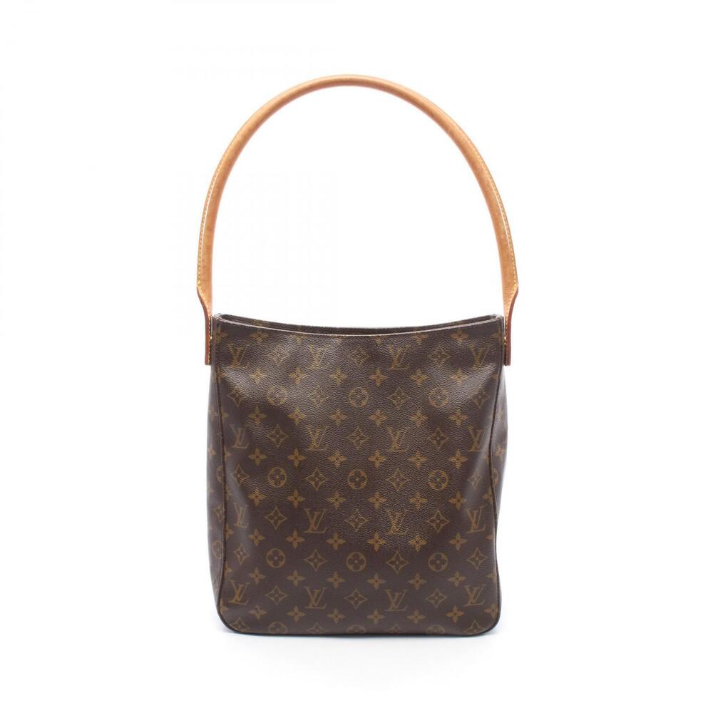 Louis Vuitton Looping Monogram Canvas Leather Shoulder Bag Brown